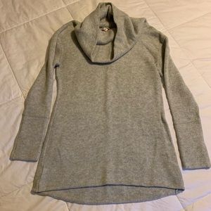 Merona cowl neck sweater, light gray, soft, stretchy